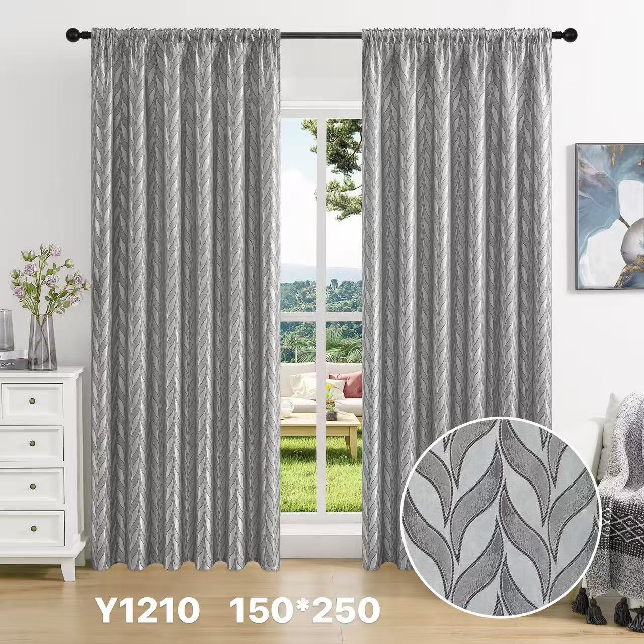 Blackout Curtain 150x250cm Modern Pattern