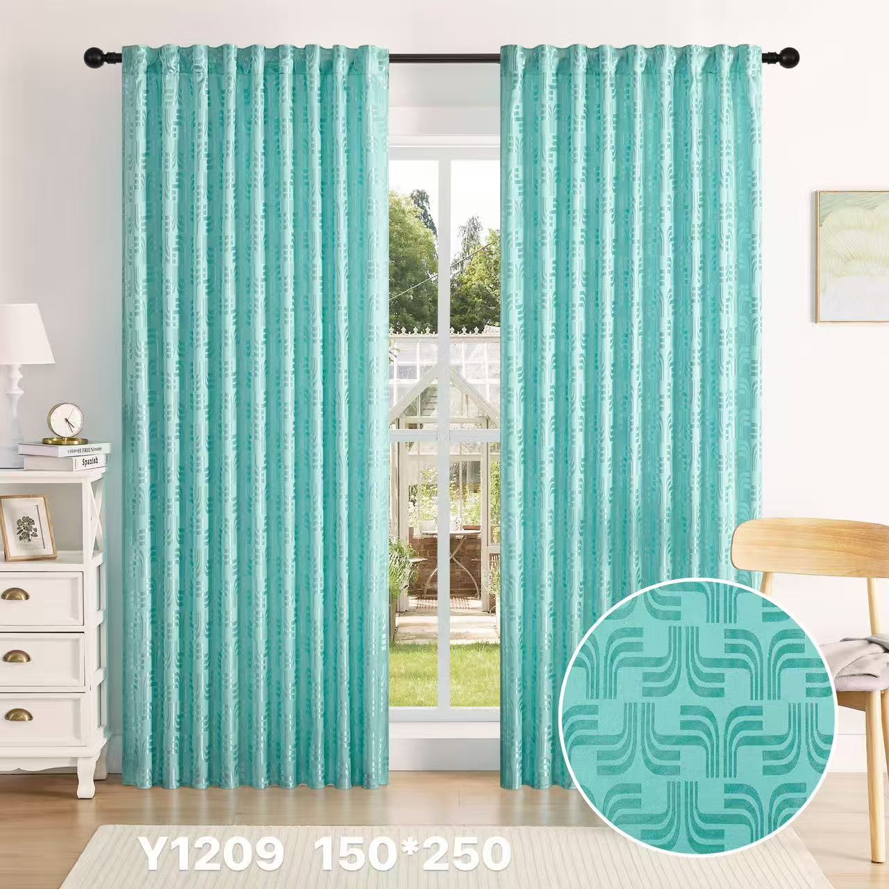 Blackout Curtain 150x250cm Modern Pattern