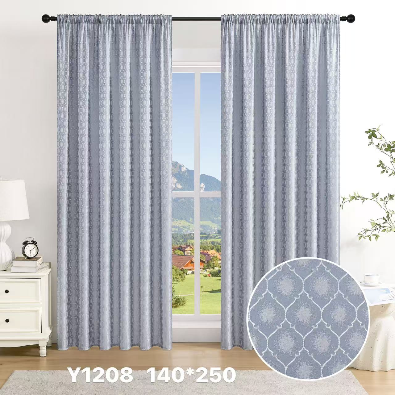 Blackout Curtain 150x250cm Modern Pattern