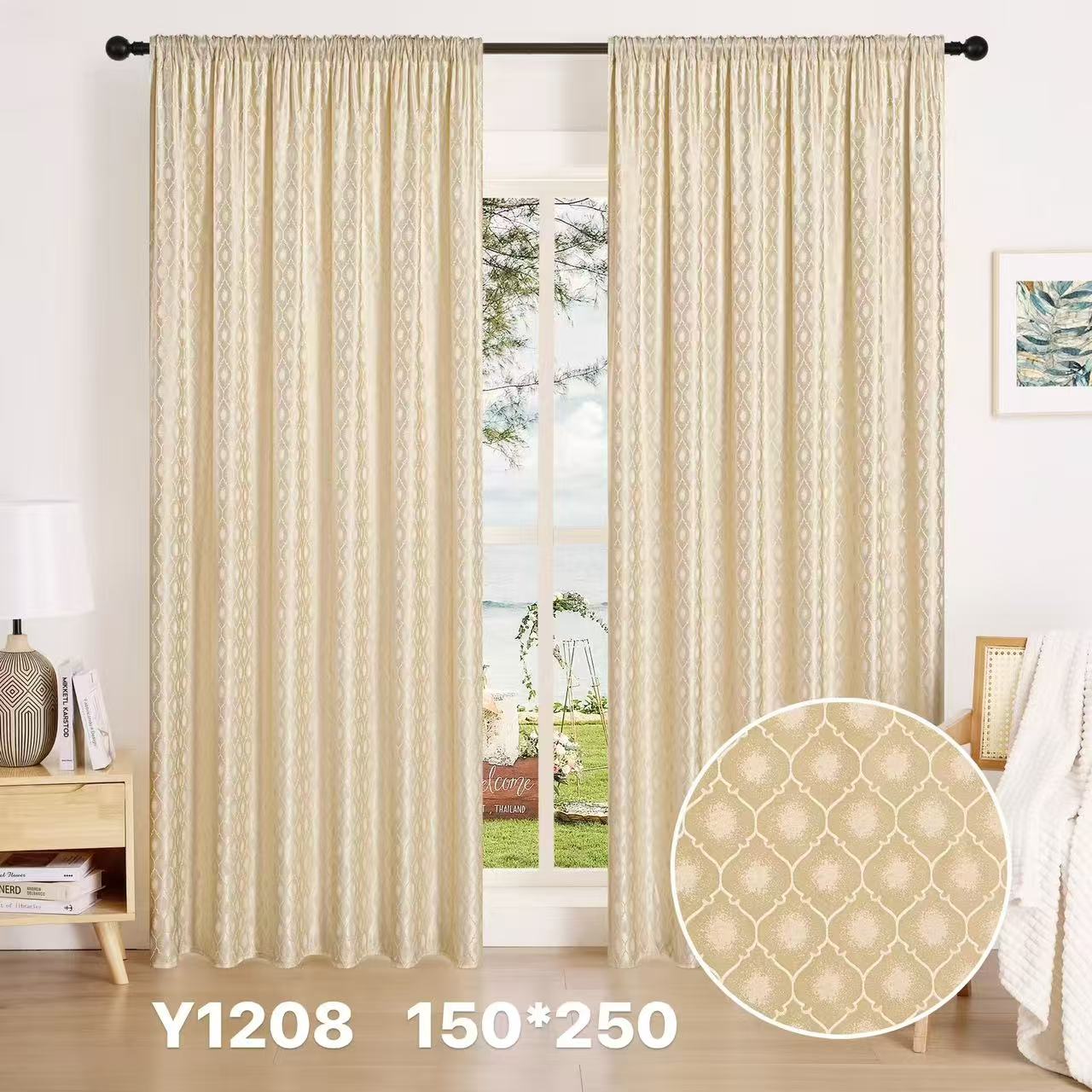 Blackout Curtain 150x250cm Modern Pattern