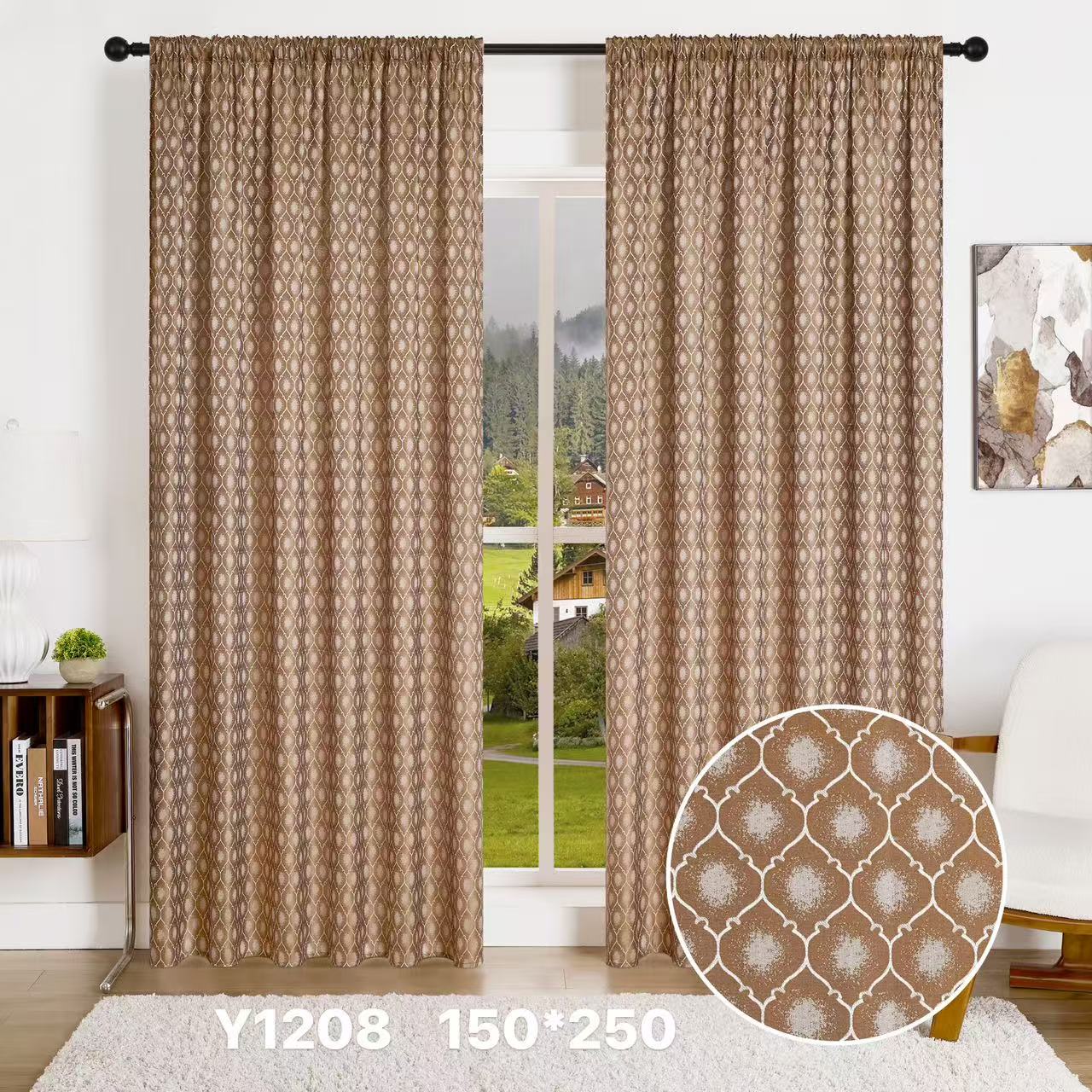 Blackout Curtain 150x250cm Modern Pattern