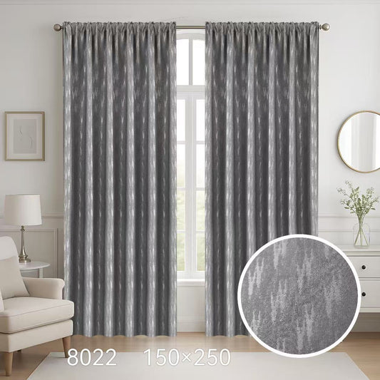 Premium Blackout Curtain Panel with Decorative Trim - Multiple Styles